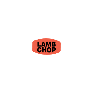 Lamb Chop  Black on redglo