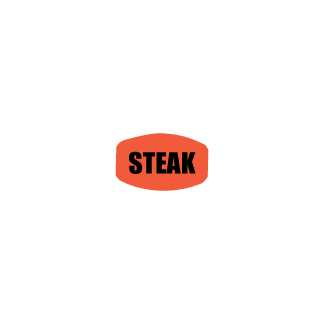 Steak - Black on redglo