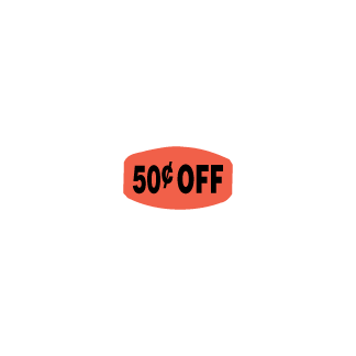 50¢ off pricing label