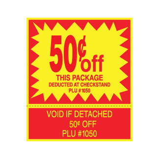 50¢ off Package Coupon Label