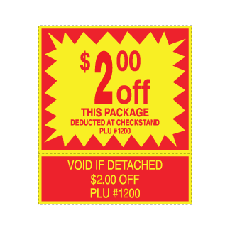 $2.00 off Package Coupon Label