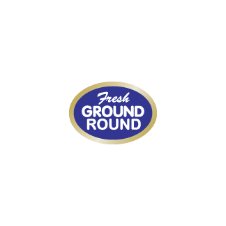 Fresh Ground Round gold foil meat label