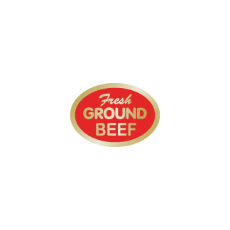 Fresh Ground Beef meat label