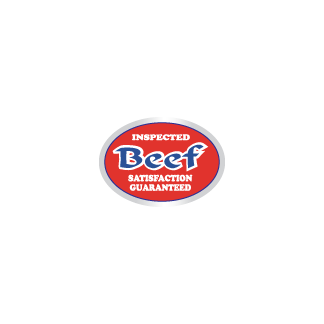 Inspected Beef Satisfaction Guaranteed Label