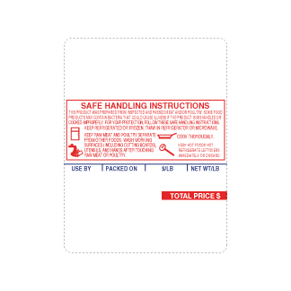 Ishida Safe Handling Instructions shi label