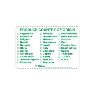 Country of Origin meat deli label