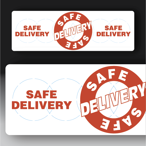 Safe Delivery Rectangle Sticker