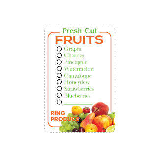 Fresh Cut Fruits Check Off produce label