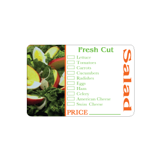 Fresh Cut Salad Check Off deli produce label