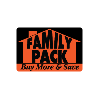 Family Pack Buy More Save meat produce label