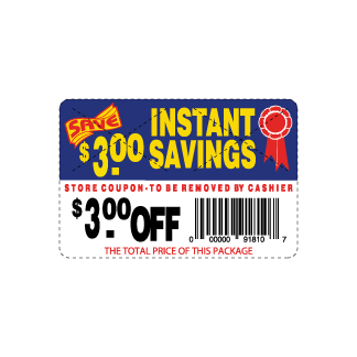 $3.00 off Coupon Label