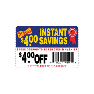 $4.00 off Coupon Label