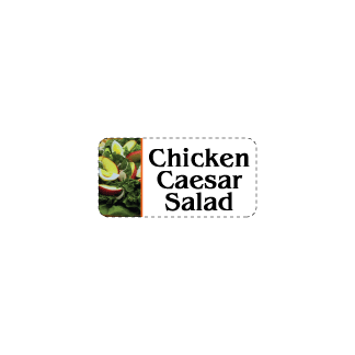 Chicken Caesar Salad deli label