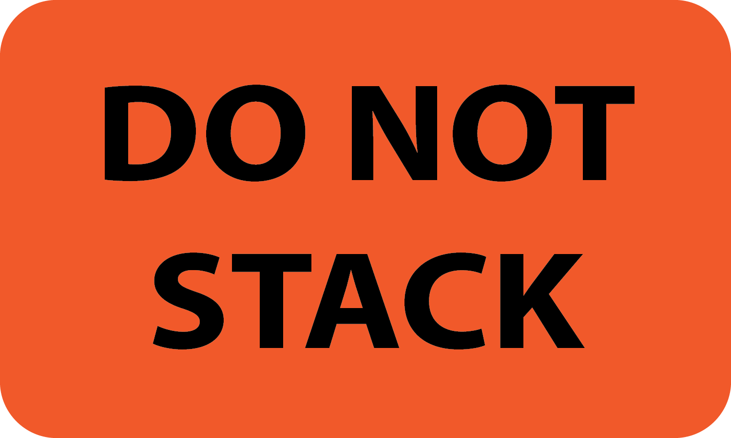 3" x 5" "DO NOT STACK" Label