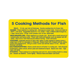 5 Cooking Methods for Fish label