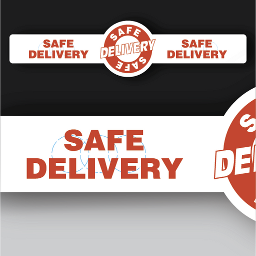 Safe Delivery Band with Circle Sticker