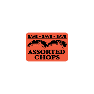 Save, Assorted Chops - Black on redglo