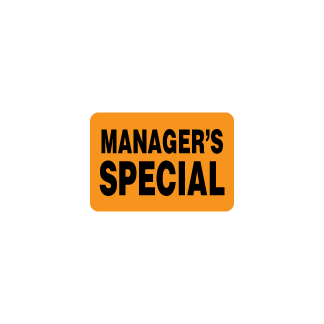 Manager's Special  Black on orangeglo