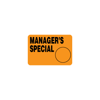 Manager's Special w/Room to Write   Black on orangeglo