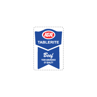 IGA Tablerite Beef Label