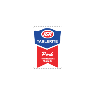 IGA Tablerite Pork Label