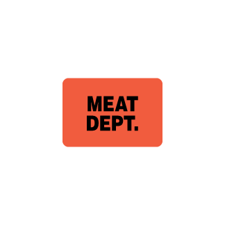 Meat Dept.   Black on redglo