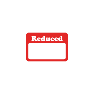 Reduced  -  Red on white