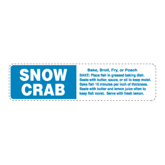 Snow Crab - Blue on White