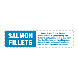 Salmon Fillets - Blue on White