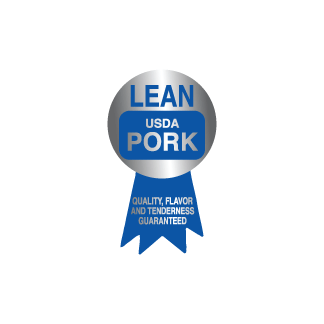 Lean USDA Pork  Blue on Silver Foil