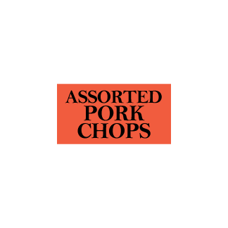 Assorted Pork Chops meat label