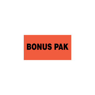 Bonus Pak meat bakery deli label