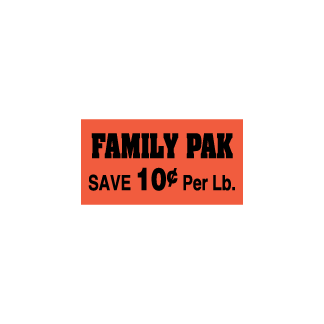 Family Pak Save 10¢ off meat label