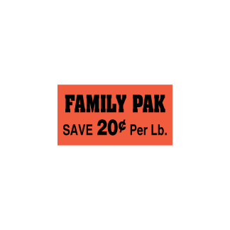 Family Pak Save 20¢ off meat label