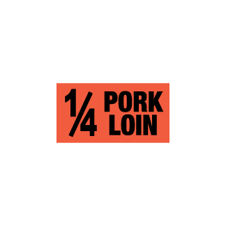 1/4 Pork Loin meat label