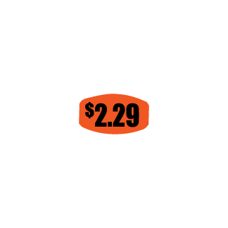 $2.29 - Black on redglo