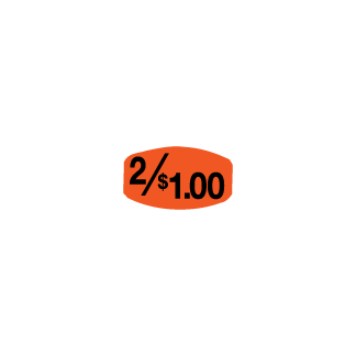 2/$1.00 pricing label